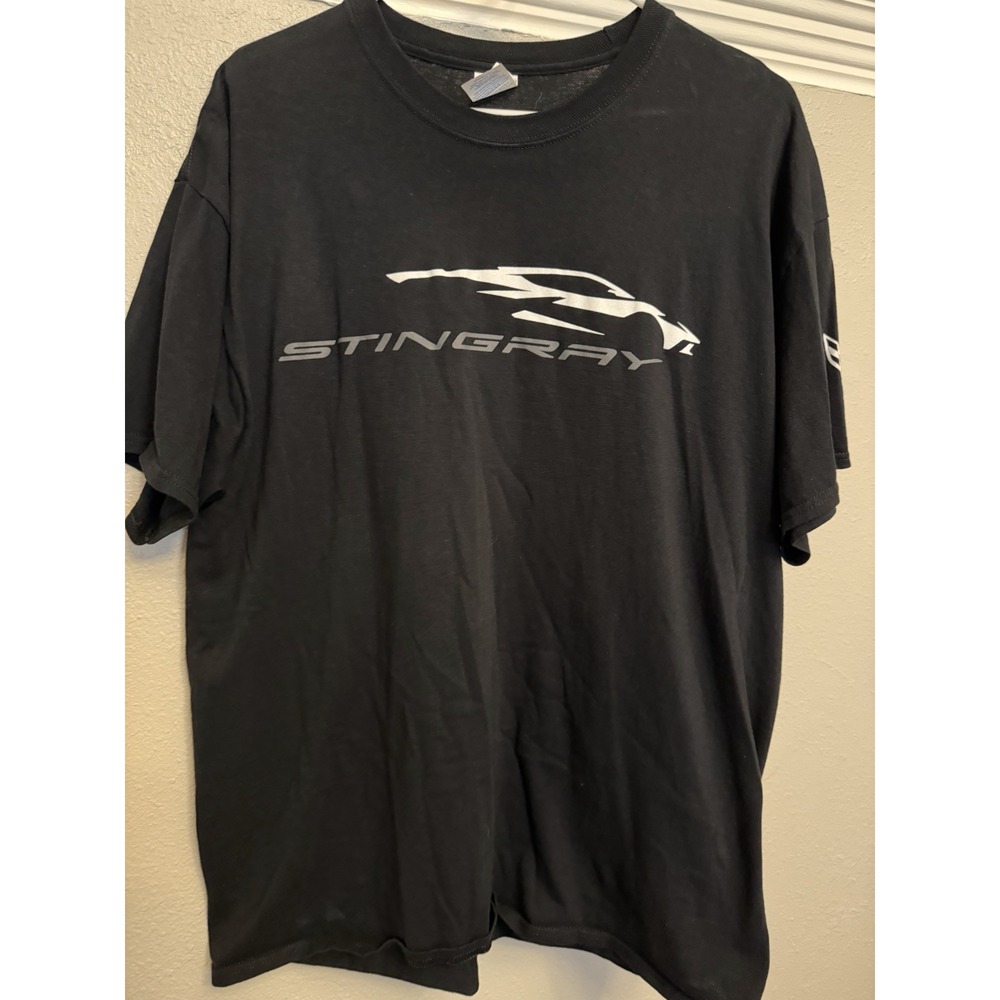 C8 Corvette Stingray Gesture Black Cotton T-Shirt XL